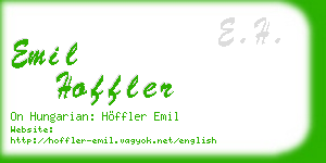 emil hoffler business card