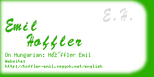 emil hoffler business card